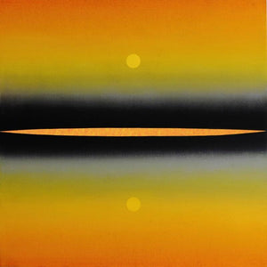 Abstract oil painting titled 'Origin 15', 36x36 inches, by artist Prashant Dhadve on Canvas