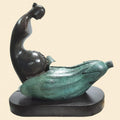 Figurative sculpture titled 'Origin', 16x16x7 inches, by artist Subrata Paul on Bronze