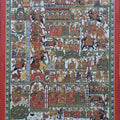 Pabu Ji Phad' religious phad traditional Art by artist Abhishek Joshi, 60x36 inch, on handmade cotton canvas