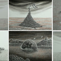 Padarppinte Ochoa 3' contemporary mixed-media painting by artist Sajith Puthukkalavattom, 8x12 inch, on paper