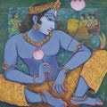 Padmanabh' religious acrylic painting by artist Manisha Srivastava, 24x24 inch, on canvas