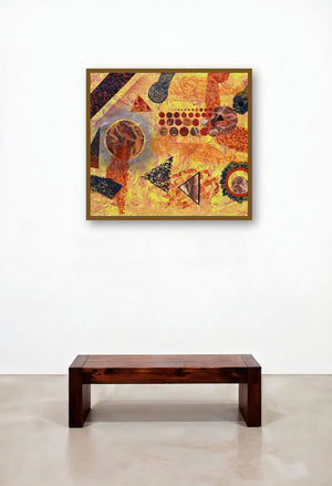 Palax (Symphony in Orange) by artist Sumit Mehndiratta displayed in a Rustic Foyer