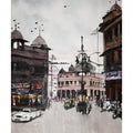 Cityscape watercolor painting titled 'Panchbatti Jaipur', 11x7 inches, by artist Arunava Ray on Paper