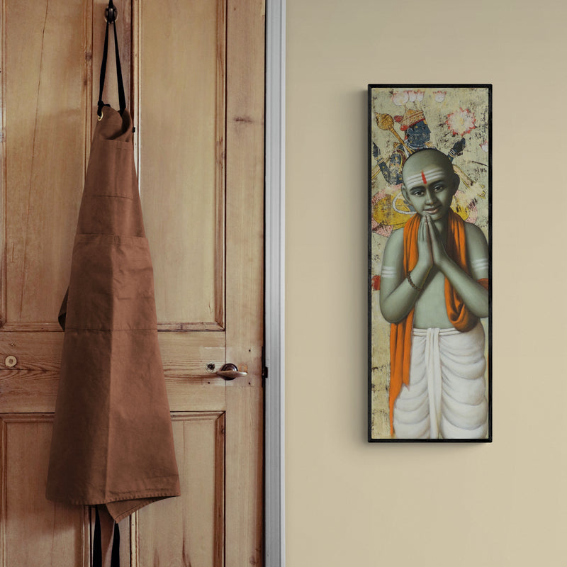 In-situ view of Sanjay Raut's 'Pandit 20' painting in a room