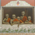 Religious acrylic painting titled 'Pandit 21', 48x60 inches, by artist Sanjay Raut on Canvas