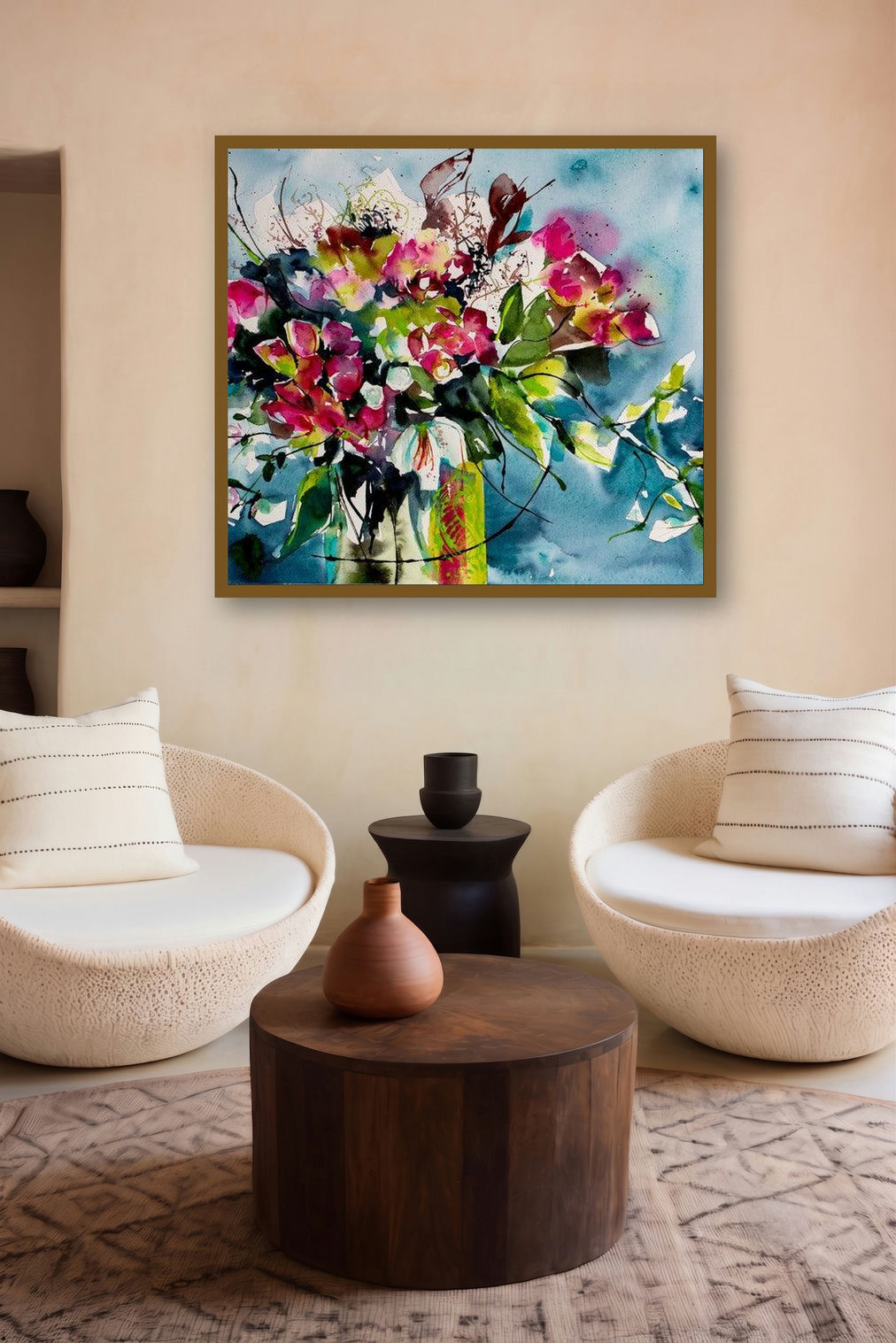 Papillons (Efflorescence: A Symphony of Color) by artist Veronique Piaser-Moyen displayed in a Contemporary Exhibition gallery