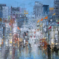 A Part Of Night 2' abstract acrylic painting by artist Srj Surajit Chakraborty, 22x30 inch, on cotton based paper