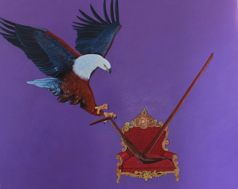 Party' contemporary acrylic painting by artist Manoj Paswan, 48x60 inch, on canvas