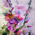 Still-life watercolor painting titled 'Passeroses', 11x14 inches, by artist Veronique Piaser-moyen on Paper