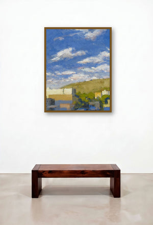 Passing Lights (Urban Horizon) by artist Bhargavkumar Kulkarni displayed in a Art Deco Home Office