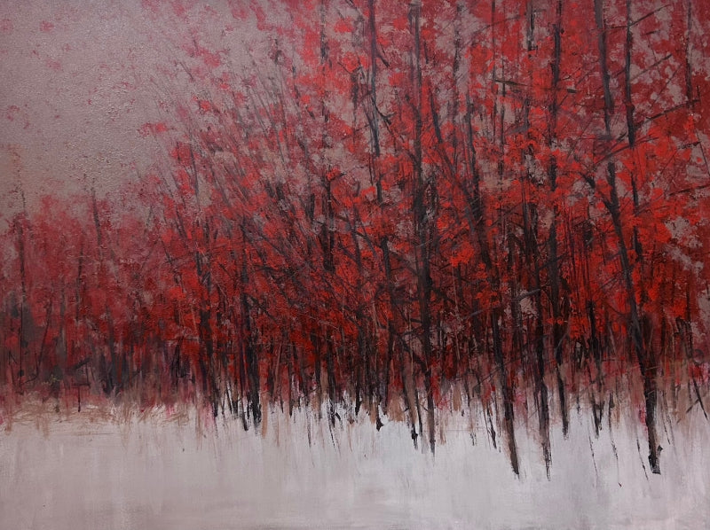 Passion' nature acrylic painting by artist Vinita Sadarangani, 36x48 inch, on canvas