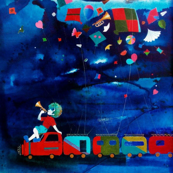 Passion Of The Childhood Vii Painting by Shiv Kumar Soni | ArtZolo.com