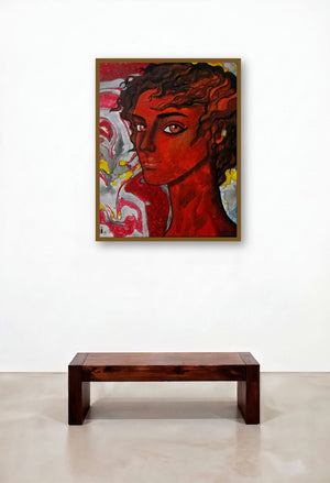 Passionate thoughts by artist Suruchi Jamkar displayed in a Elegant Hotel Suite
