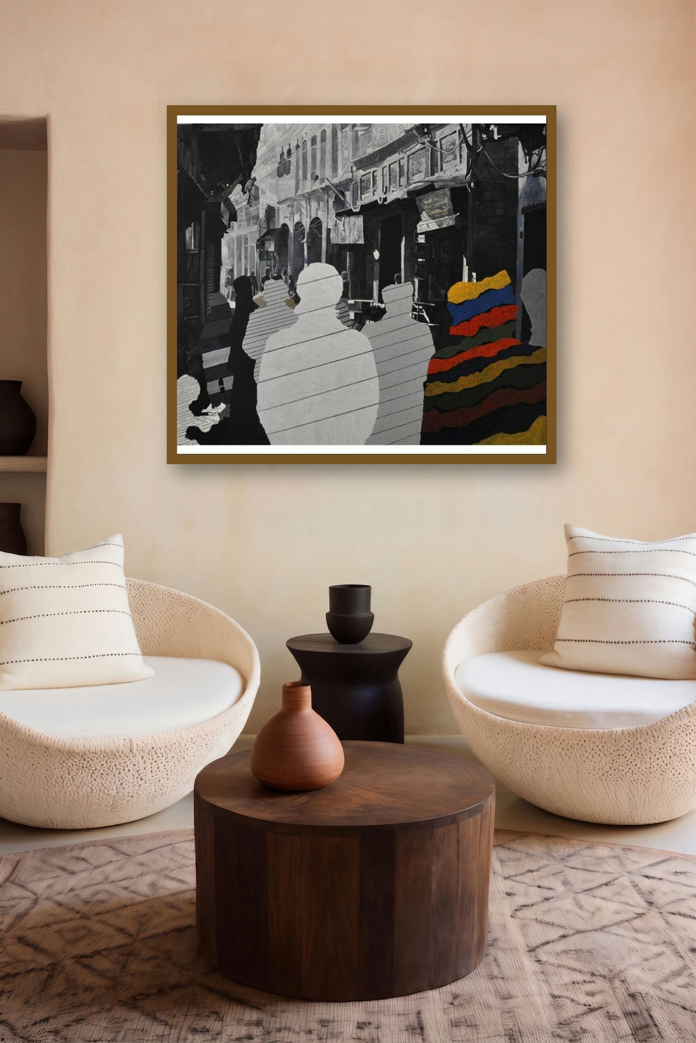 Path (Echoes of the Alley) by artist Ajit Deswandikar displayed in a Contemporary Exhibition gallery