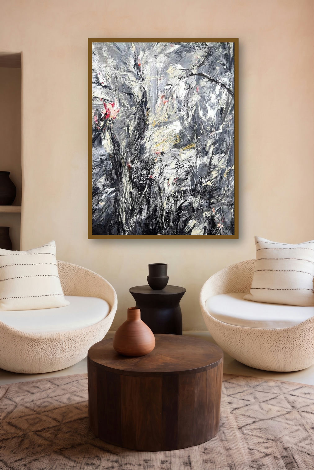 Path To The Another World (Nature's Fury) by artist Ranabir Saha displayed in a Minimalist gallery