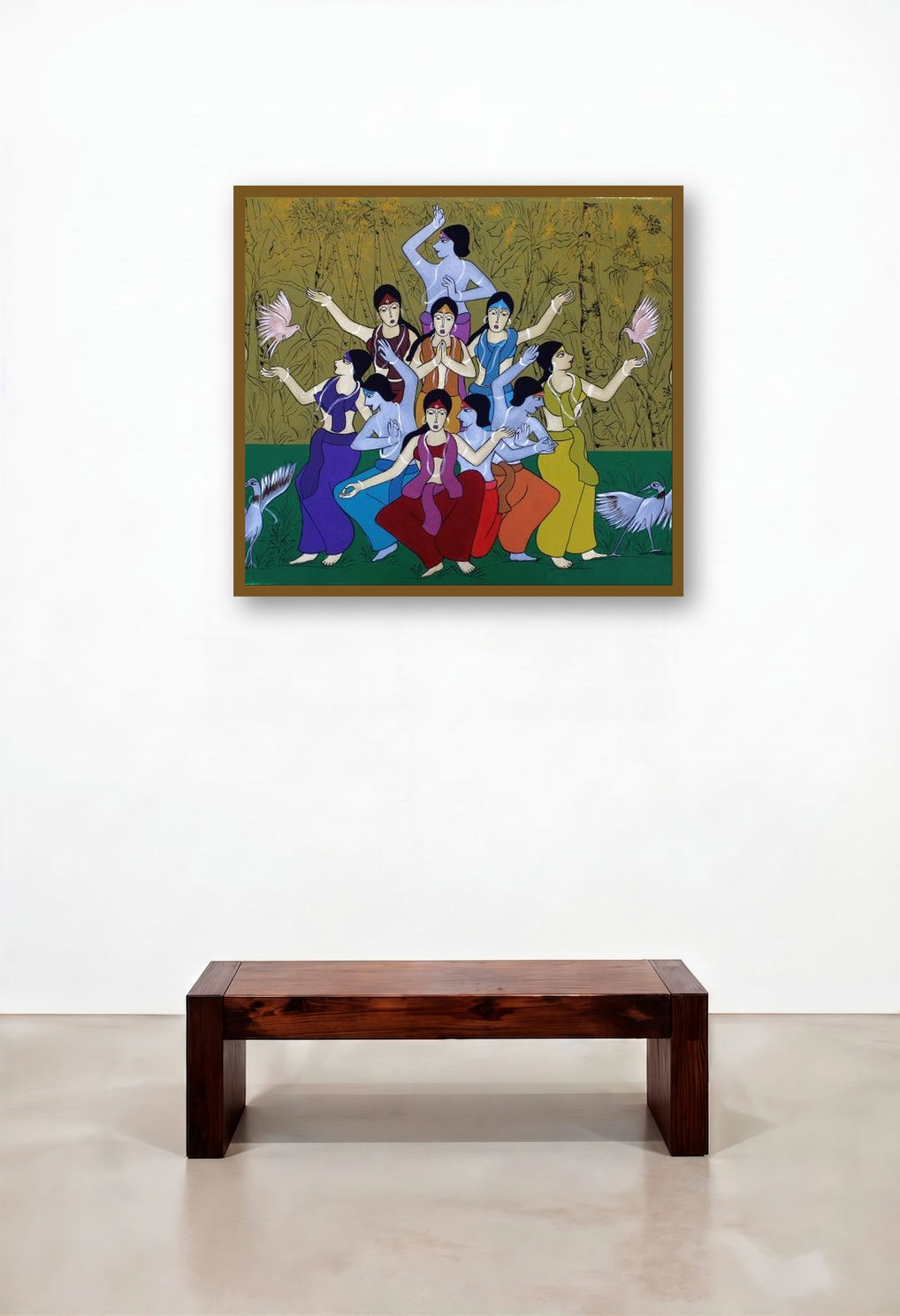 Pause (The Divine Dance) by artist Chetan Katigar displayed in a Contemporary Luxury Home Office
