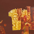Paused In Earth Hues' contemporary acrylic painting by artist Ashish Bodade, 48x60 inch, on canvas