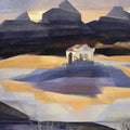 Landscape serigraphs painting titled 'The Pavilion', 30x44 inch, by artist Jehangir Sabavala on Paper