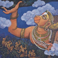 Pawan Putra' religious acrylic painting by artist Manisha Srivastava, 30x30 inch, on canvas