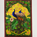 Peacocks' animals miniature Traditional Art by artist Unknown, 12x9 inch, on silk
