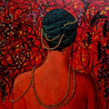 Figurative acrylic painting titled 'Pearls Of Wisdom', 24x36 inches, by artist Suruchi Jamkar on Canvas