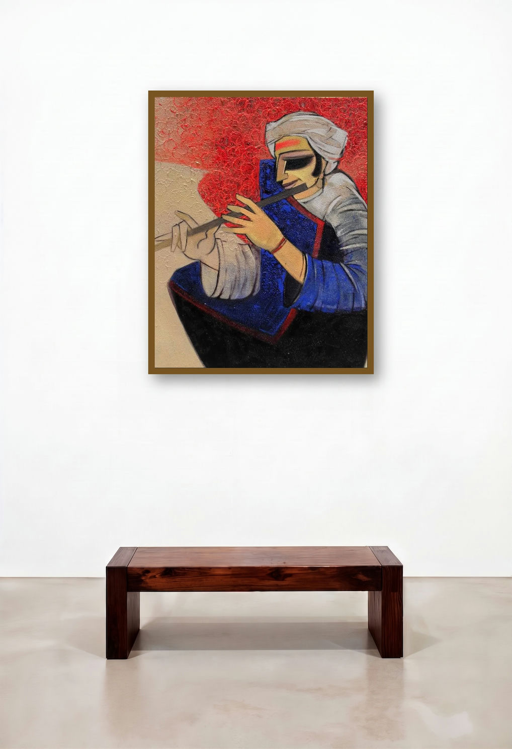 Penance (Soulful Melodies) by artist Sarang Waghmare displayed in a Scandinavian Living Room