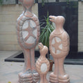 Animals sculpture titled 'Penguin Family', 72x54x30 inches, by artist Lallan Singh on Marble