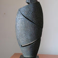 Figurative sculpture titled 'Pensive Mood', 19x8x4 inches, by artist Shankar Ghosh on Bronze
