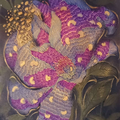 Petal Rhythm' nature mixed-media painting by artist Yogesh Powale, 8x6 inch, on paper