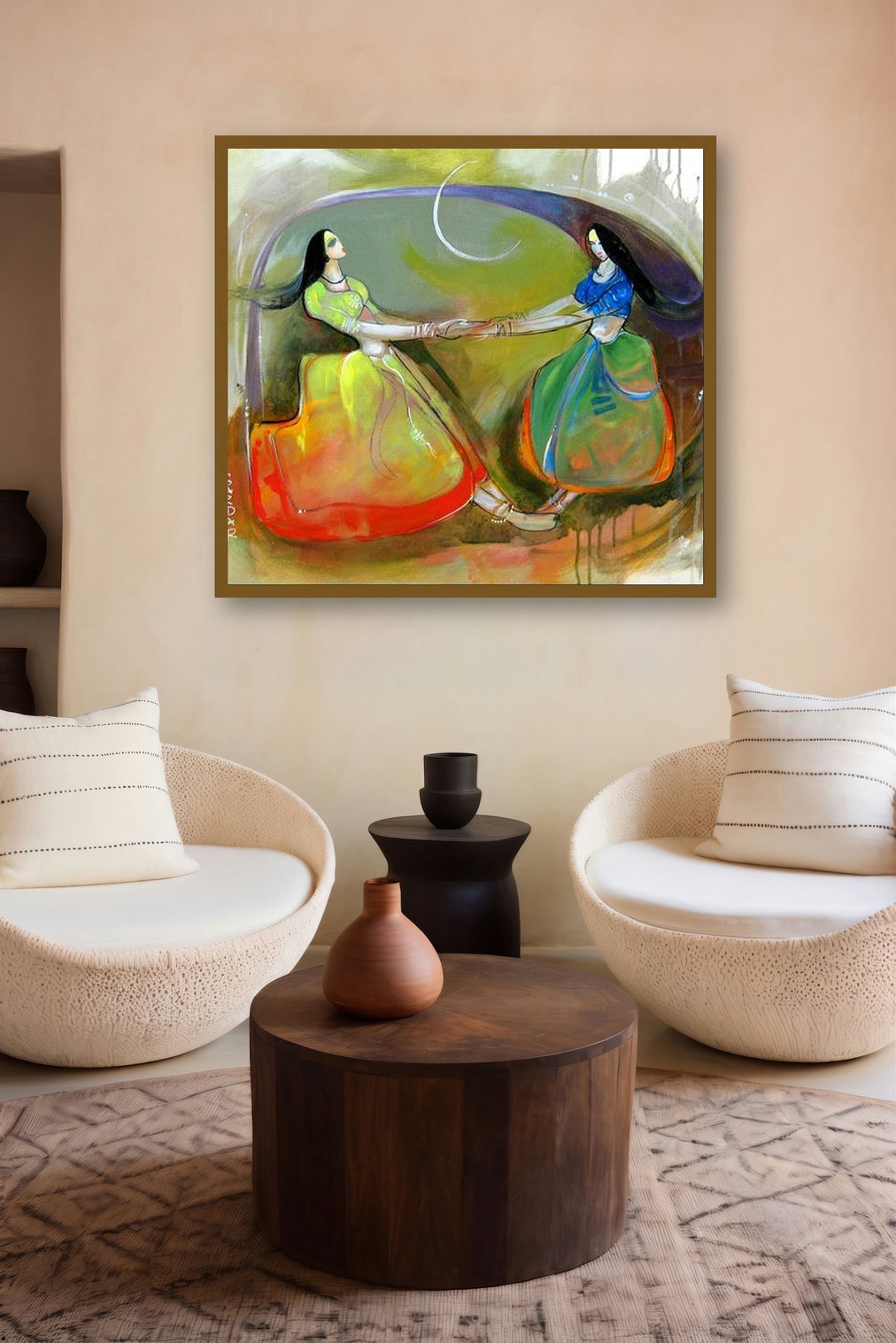 Phugadi 2 (Rhythmic Revelations) by artist Sardar Jadhav displayed in a Museum Style gallery