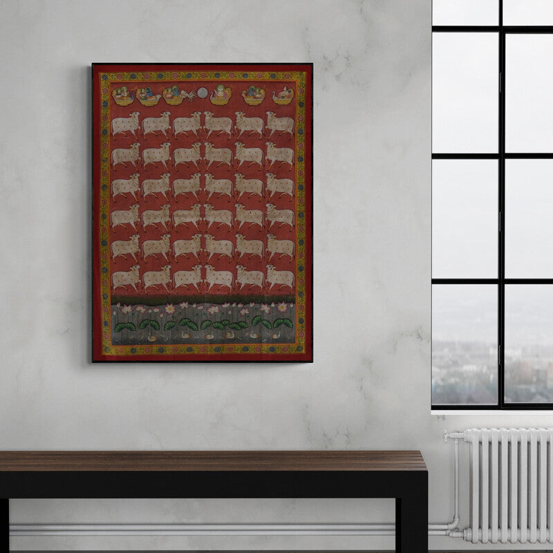 In-situ view of Unknown's 'Pichwai' painting in a room