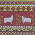 Animals pichwai traditional art titled 'Pichwai 9', 18x23 inches, by artist Pushkar Lohar on Cotton Cloth