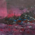 Abstract acrylic painting titled 'Pink Evening 02', 11x15 inches, by artist Dnyaneshwar Dhavale on Acrylic on Paper
