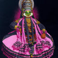 Figurative acrylic painting titled 'Pink Kathakali 2', 30x24 inch, by artist Prashantt Yampure on Canvas