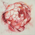 Pink Rose' nature watercolor painting by artist Anjana Sihag, 8x8 inch, on paper