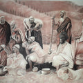 Pink Valley Of Kashmir' figurative charcoal painting by artist Bhavesh Joshi, 19x25 inch, on paper