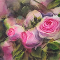 Nature watercolor painting titled 'Pinkroses', 11x15 inches, by artist Puja Kumar on Paper