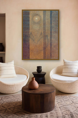 Pipasa 2 (Moonlit Mountain Range) by artist Hanumanth Devulapalli displayed in a Contemporary gallery