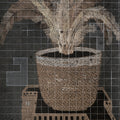 Plants And Planters' contemporary mixed-media painting by artist Palash Chandra Baidya, 43x28 inch, on fabriano paper