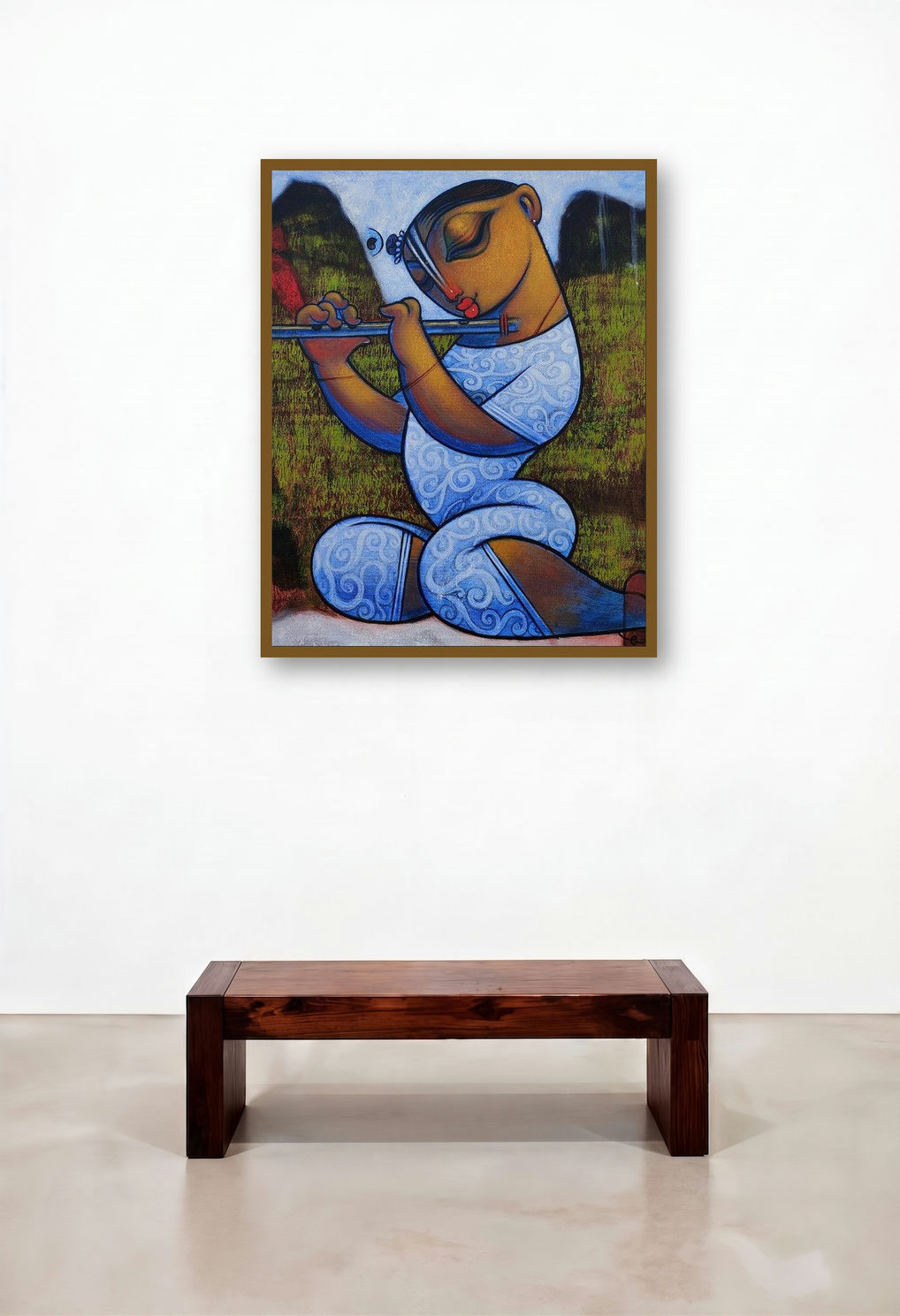 Playing Flute (Krishna Playing Flute)