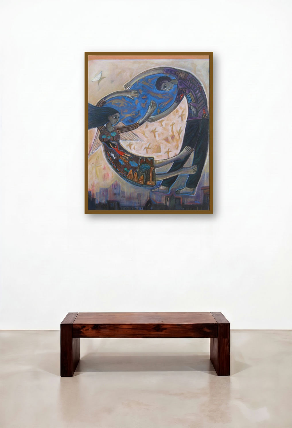 Playing Kids by artist Arpita Chandra displayed in a Designer Home Office