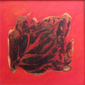 Food acrylic painting titled 'Poetry Of Chilli 5', 16x16 inches, by artist Mahendra Parmar on Canvas Board