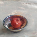 Still-life oil painting titled 'Pomegranate', 9x11 inches, by artist SURABHI GULWELKAR on Board