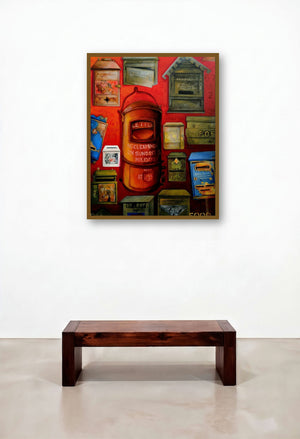 Post Box (Correspondence Crossroads) by artist Samir Sarkar displayed in a Designer Study