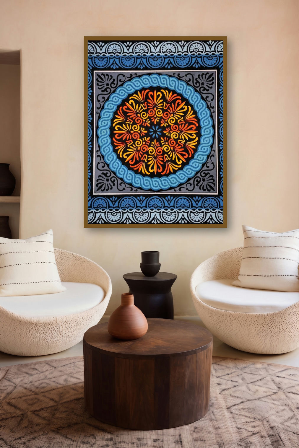 Poster Color Design (Radiant Symmetry) by artist V Pugalenthi displayed in a Contemporary Exhibition gallery