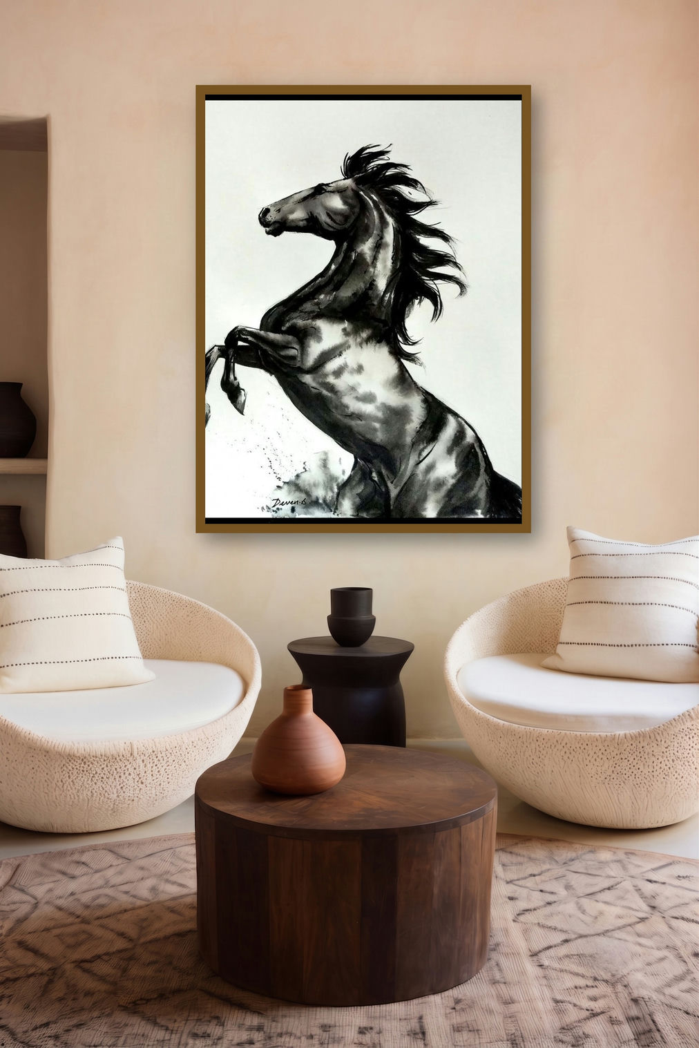 Power 01 (Leaping Majesty) by artist Deven Ramesh Bhosale displayed in a Designer gallery
