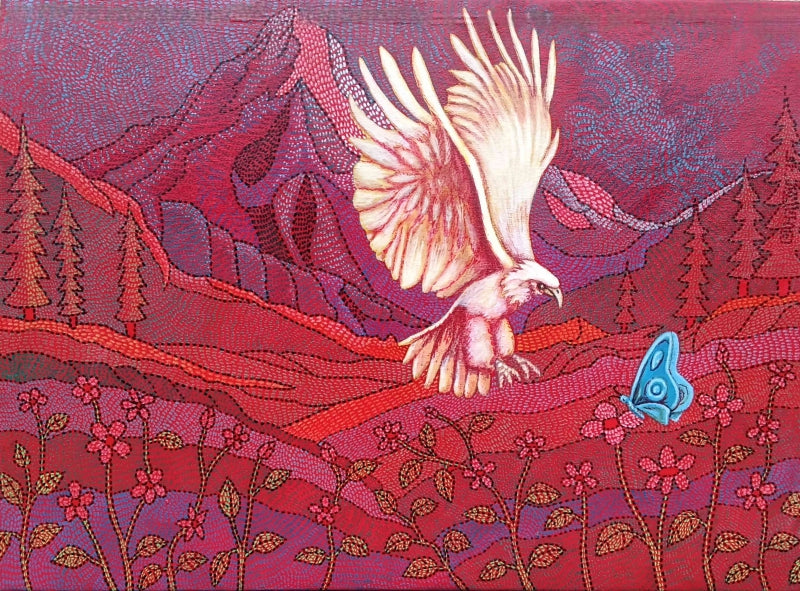 Power And Grace' landscape acrylic painting by artist Prasenjit Nath, 20x28 inch, on canvas