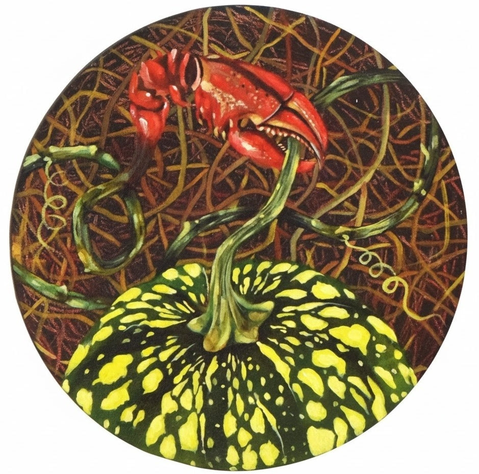 The Power Of A Predator' contemporary acrylic painting by artist Tonmoy Roy, 12x12 inch, on canvas