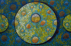 Nature acrylic painting titled 'Prakriti Series 2', 32x48 inches, by artist NITU CHHAJER on Canvas