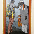 Prarambh 2' religious acrylic painting by artist Navnath Kshirsagar, 48x36 inch, on canvas